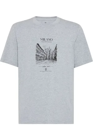 Brunello Cucinelli Cotton milano graphic print t-shirt