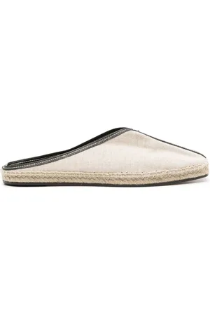 Totême Leather-trim espadrille slippers
