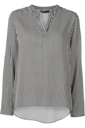 Uma Raquel Davidowicz Vertical-stripe split-neck blouse