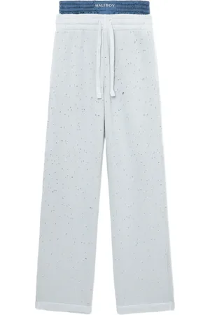 Halfboy Layered wide-leg track pants