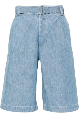 Kenzo Pleat-detail denim shorts