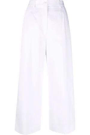 Dolce & Gabbana Logo-buttons wide leg cropped trousers