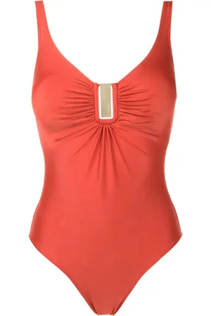 Lygia & Nanny Mirassol Liso logo-plaque ruched swimsuit
