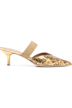MALONE SOULIERS Leopard-print 60mm leather mules