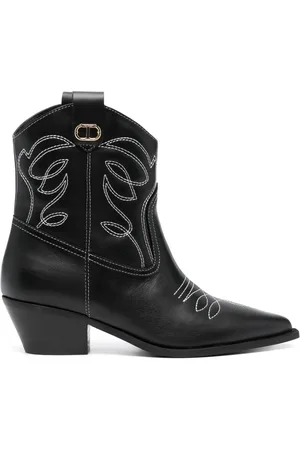 Twin-Set 50mm leather Texas boots