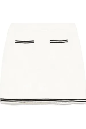 Self-Portrait Bow-jacquard mini skirt