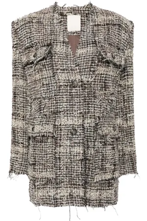 JNBY V-neck tweed jacket