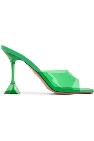 Amina Muaddi Lupita 95mm glass sandals