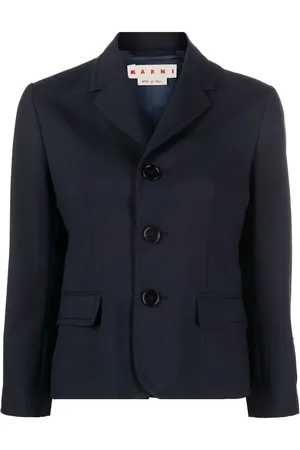 Marni Logo-patch single breasted blazer