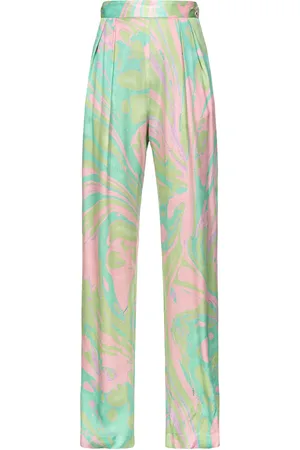 Pinko Abstract-print straight-leg trousers