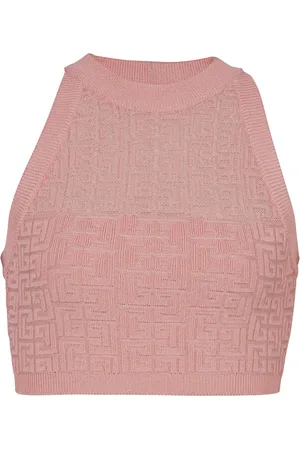 Balmain PB-monogram knitted top