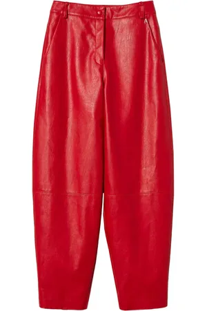 Twin-Set Tapered faux-leather trousers