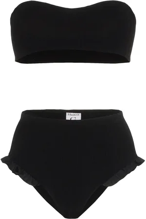 Hunza G Osiris bandeau high waisted frill bikini