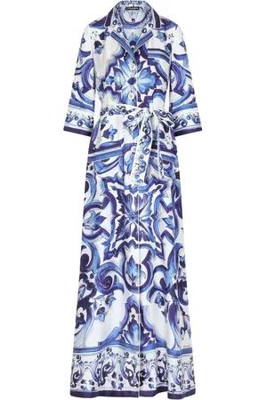 Dolce & Gabbana Majolica-print twill shirt dress