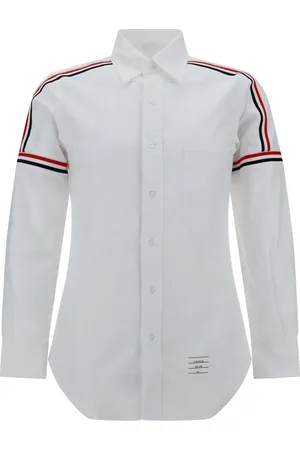 Thom Browne Seamed elastic stripe Oxford shirt
