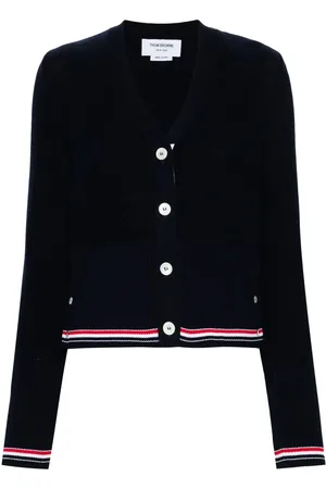 Thom Browne RWB-stripe cotton cardigan
