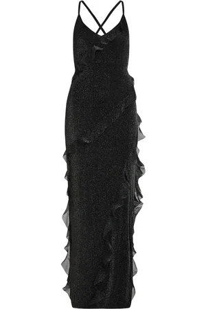 Karl Lagerfeld Lurex ruffle maxi dress