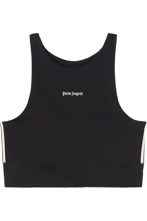 Palm Angels Logo-print crop top