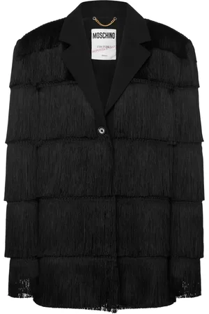 Moschino Fringed single-breasted blazer