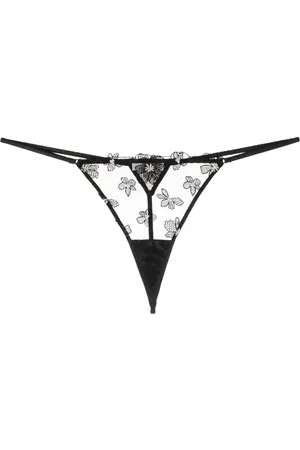 FLEUR DU MAL Petal embroidered V-string