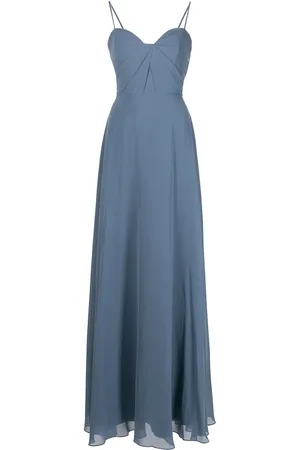 Marchesa Notte Long spaghetti-strap dress
