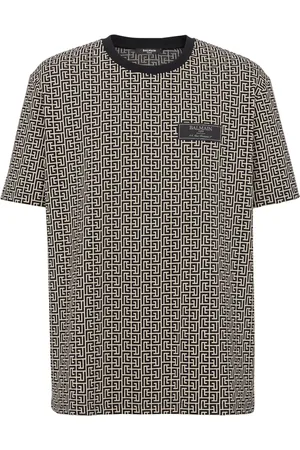Balmain Monogram-jacquard T-shirt