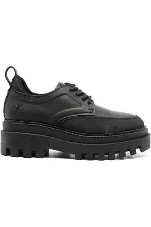 Calvin Klein Flatform leather derby shoes