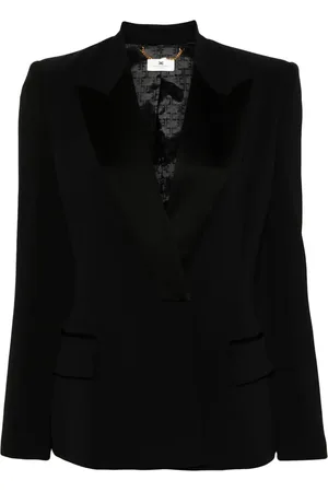 Elisabetta Franchi Crepe double-breasted jacket