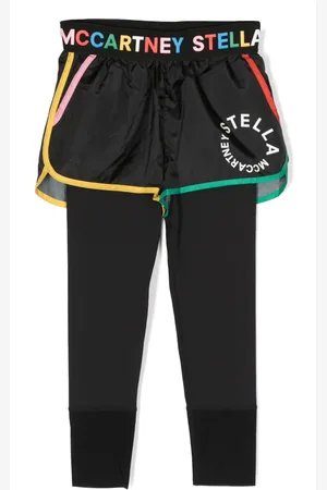 Stella McCartney Logo-print layered-design leggings
