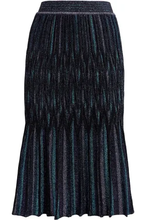 Missoni Lam?? diamond-motif flared midi skirt