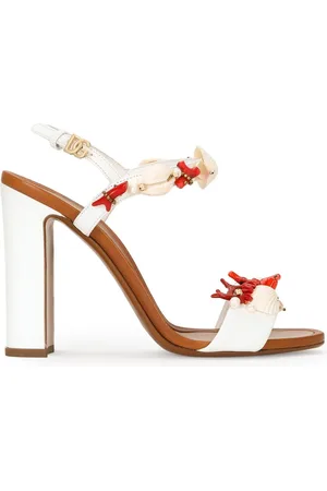 Dolce & Gabbana 105mm Keira coral-embroidered sandals
