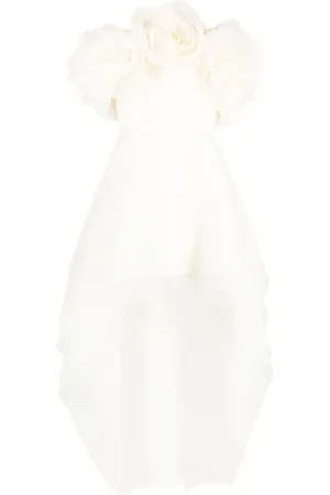 Ana Radu Floral-appliqu?? organza layered dress