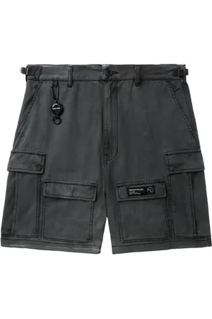 Izzue Mid-rise cotton cargo shorts