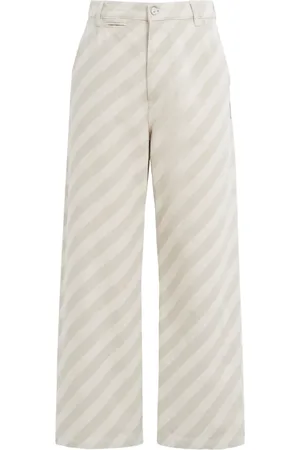 Marni Striped cotton trousers