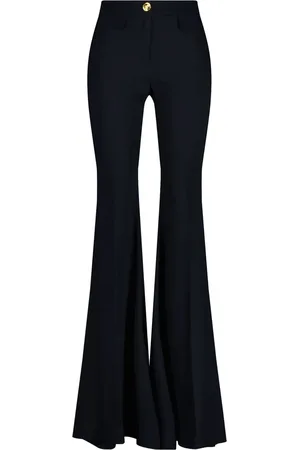 Giambattista Valli Crepe-texture flared trousers