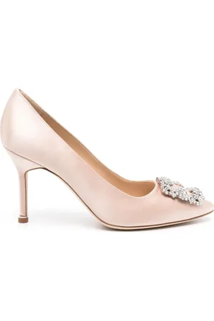 Manolo Blahnik Hangisi 90mm satin pumps