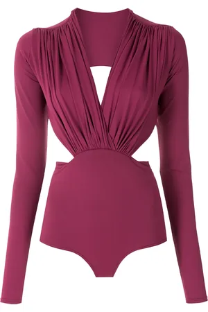 AMIR SLAMA Draped details bodysuit
