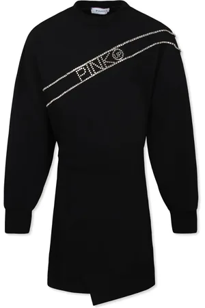Pinko Rhinestone-logo dress