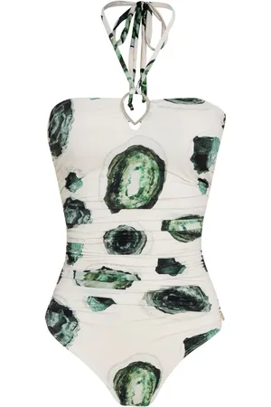 Brigitte Emerald-print swimsuit