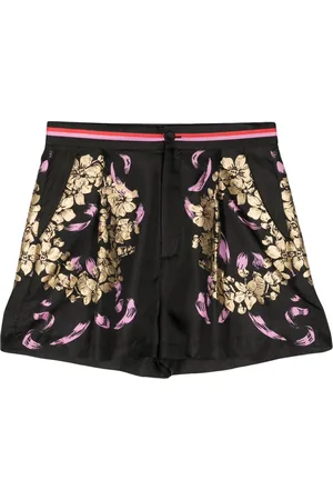 Cynthia Rowley Floral-print silk shorts
