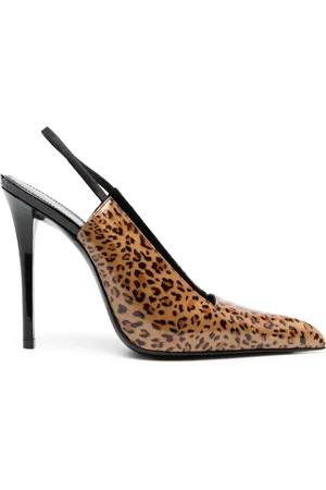 Saint Laurent Raven 120mm leopard-print pumps