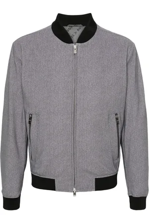 HUGO BOSS Houndstooth-print zip-up jacket