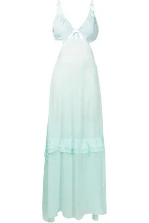 AMIR SLAMA Cut-out semi-sheer maxi dress