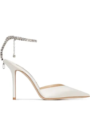 Jimmy Choo Saeda 100mm crystal-anklet pumps