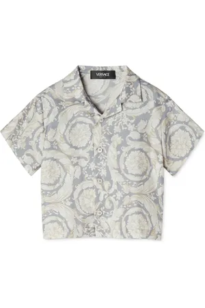 VERSACE Barocco-print silk shirt