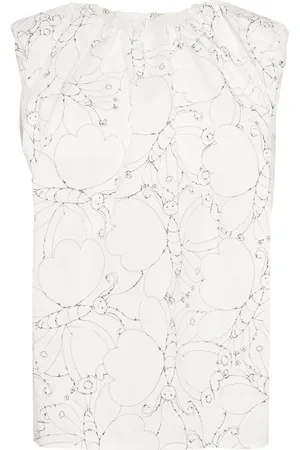 JNBY Butterfly-print cotton top