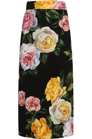 Dolce & Gabbana Floral-print midi skirt
