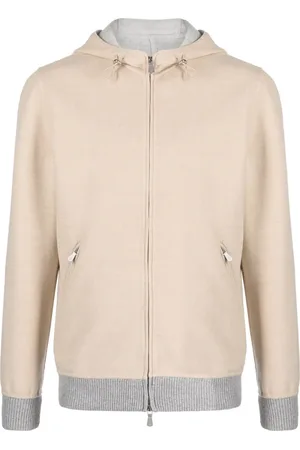 ELEVENTY Contrasting-trim wool hooded jacket