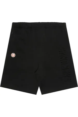 A Bathing Ape Logo-embossed elasticated-waist shorts
