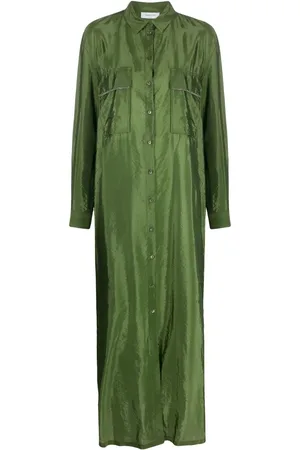 Fabiana Filippi Satin maxi shirtdress